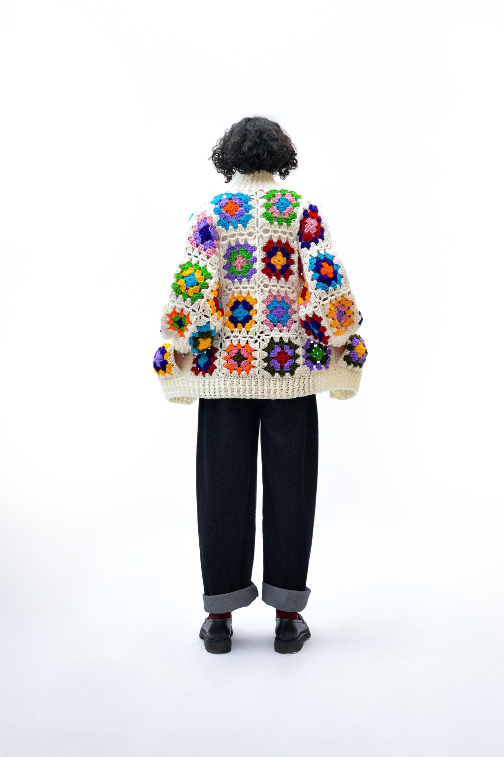 Cardigan Flores Blanco