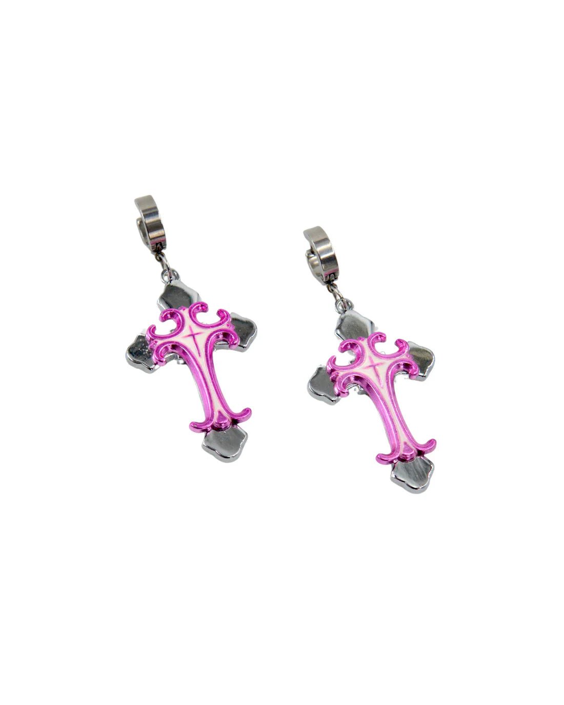 Aretes Cruz Pink - Anacleta Design