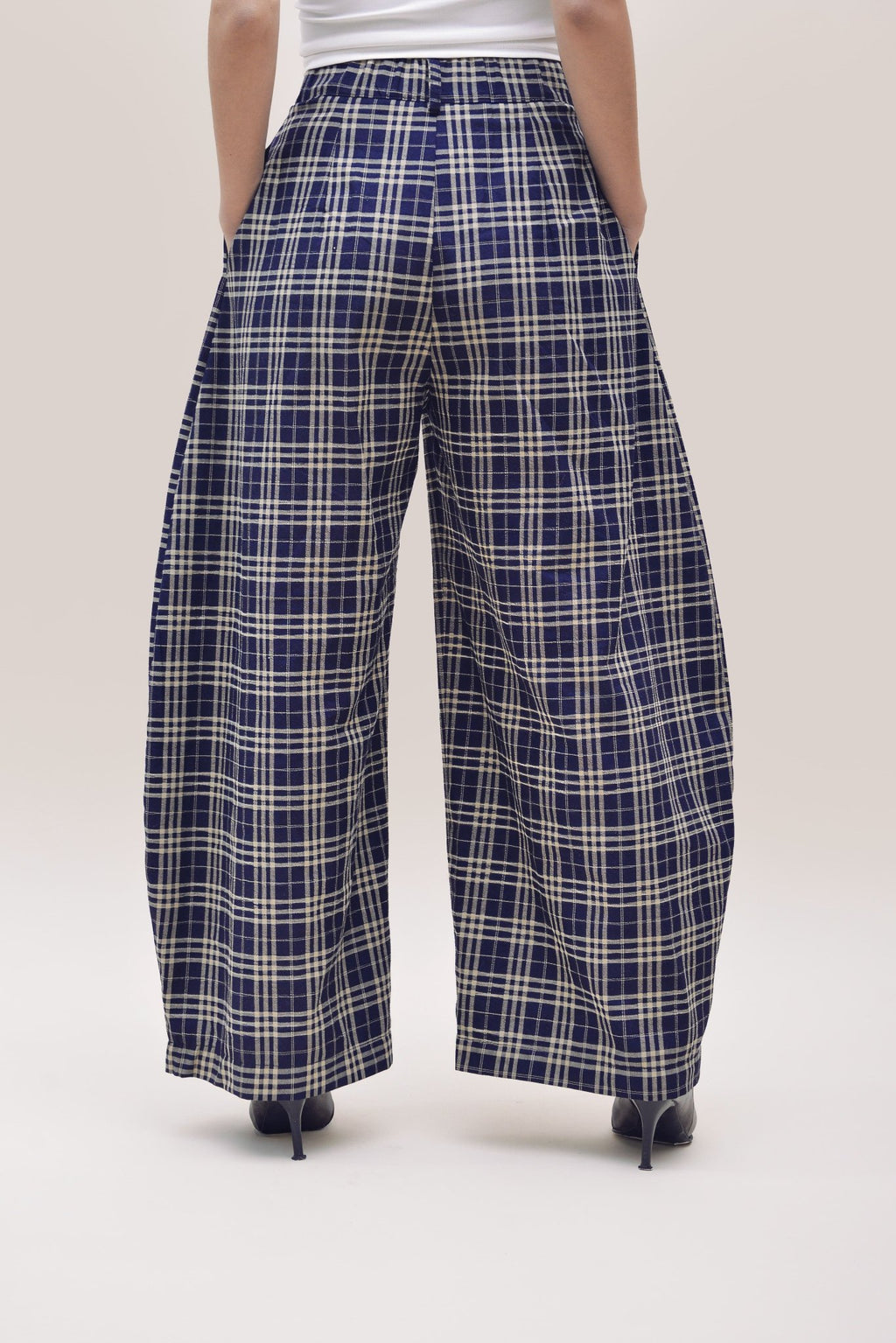 Bubble Pants Tartán Azul Marino - Anacleta Design