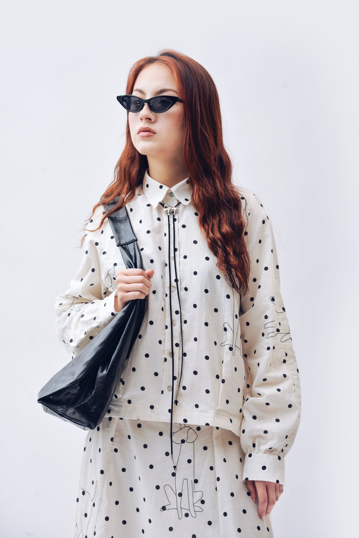 Camisa de lino con lunares - Anacleta Design