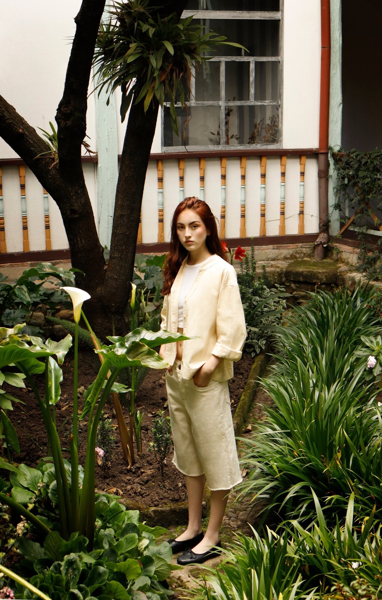 Camisa de lino cuello militar - Anacleta Design