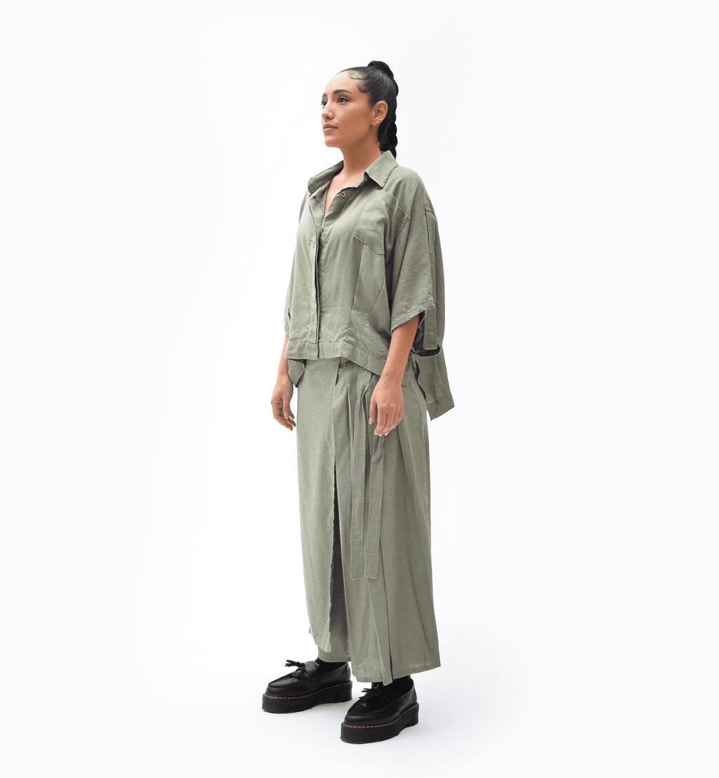 Camisa Kioto Sage - Anacleta Design