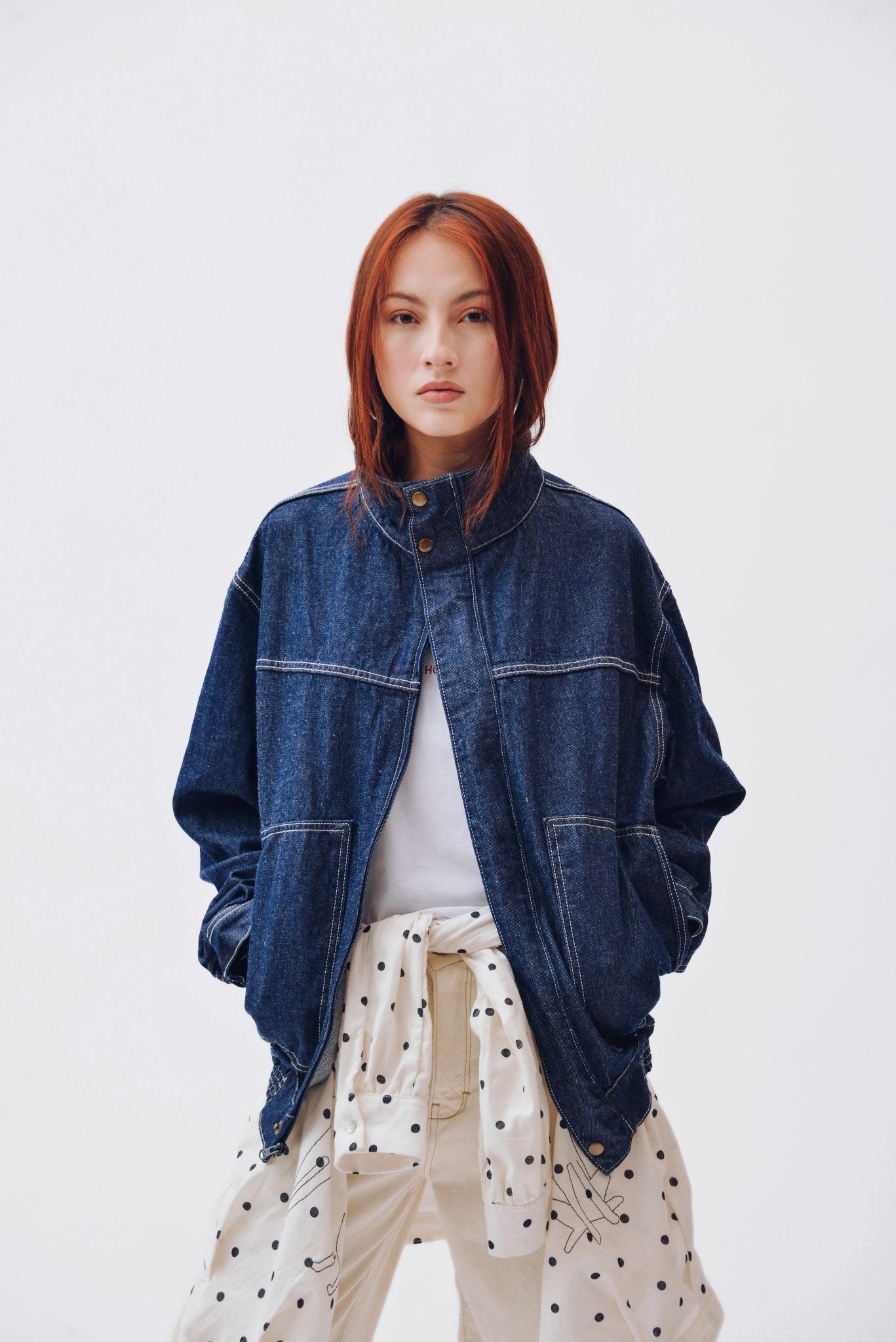 Casaca bomber jean - Anacleta Design