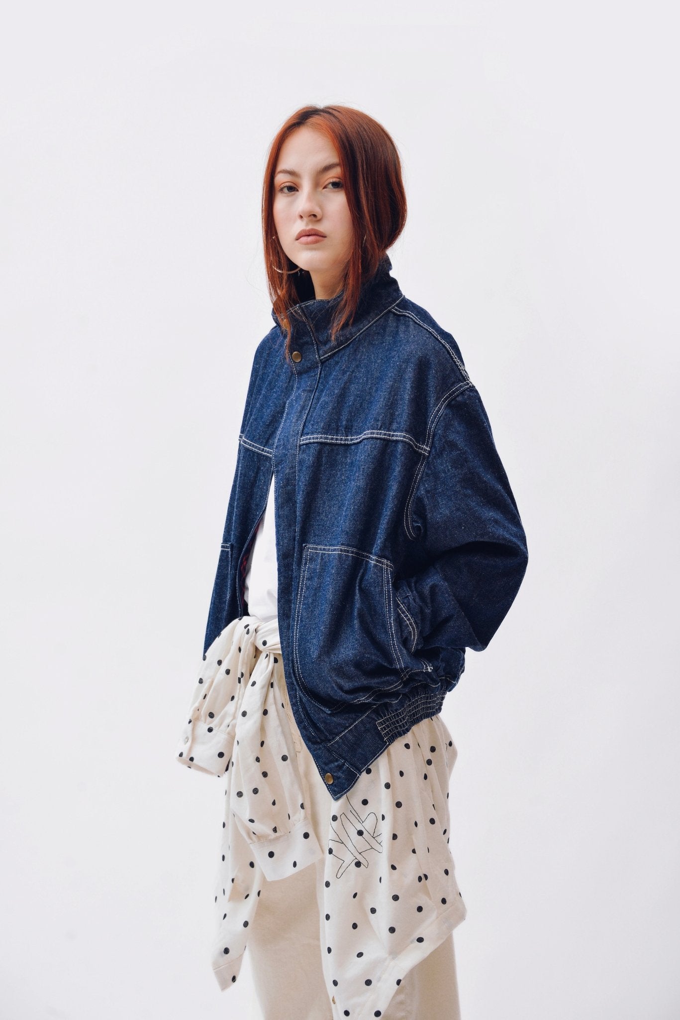 Casaca bomber jean - Anacleta Design