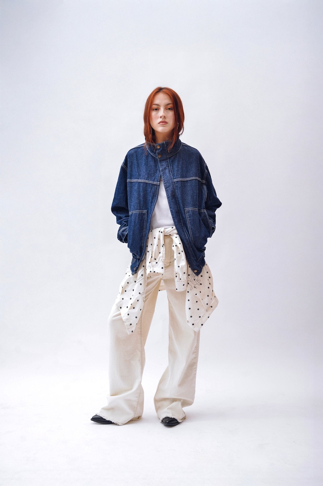 Casaca bomber jean - Anacleta Design