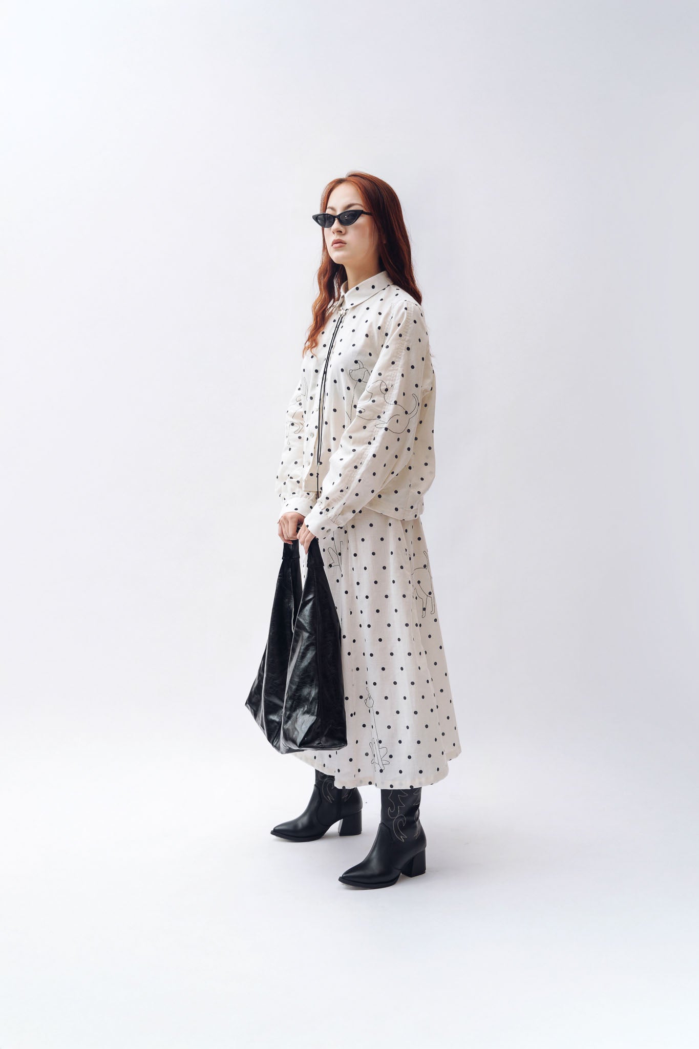 Falda de Lino con Lunares - Anacleta Design