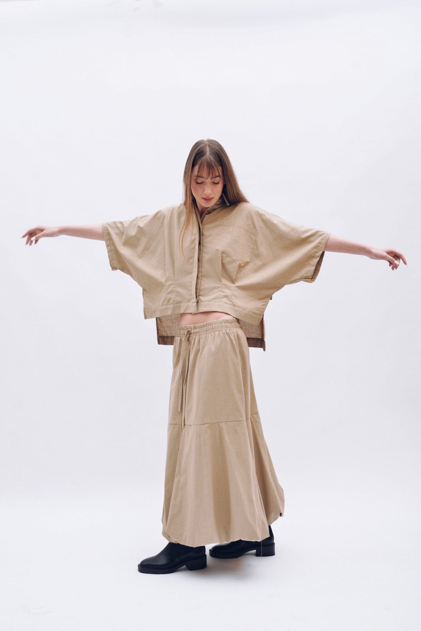 Falda Kioto Crudo - Anacleta Design