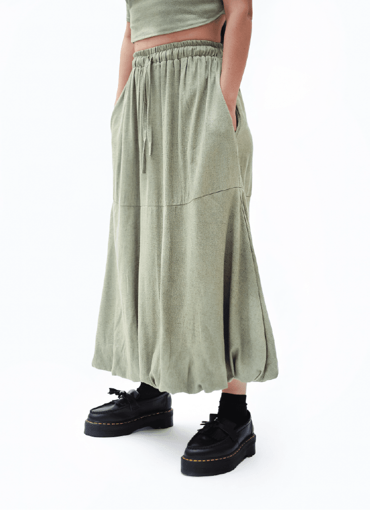 Falda Kioto Sage - Anacleta Design
