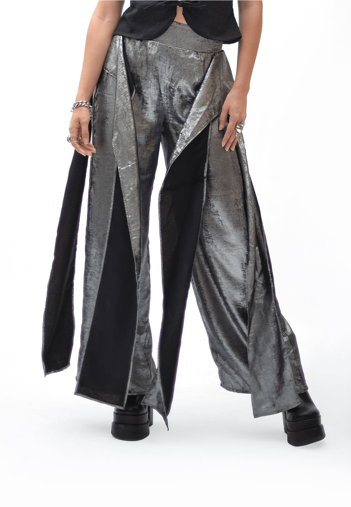 Pantalones Wing Metalizados Silver - Anacleta Design