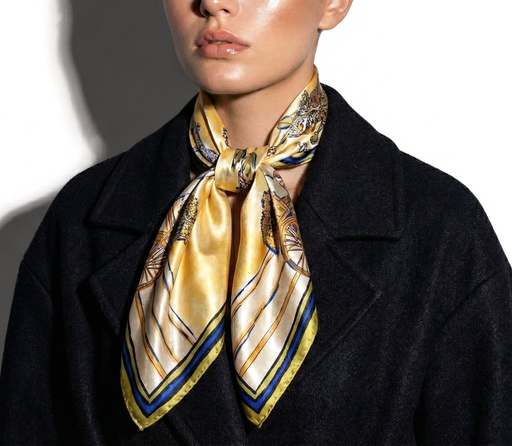 Pañuelo Amarillo Flores - Anacleta Design